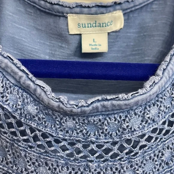 Sundance Blue Embroidered Boho Tank Top | Western Festival vibes | Size Large - Picture 3 of 5